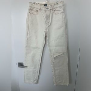 BDG white wide leg jeans